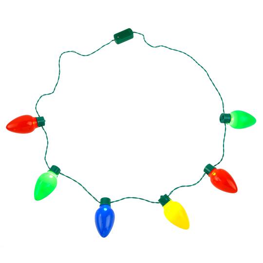 Light Up Holiday Bulb Necklace by Celebrate It™